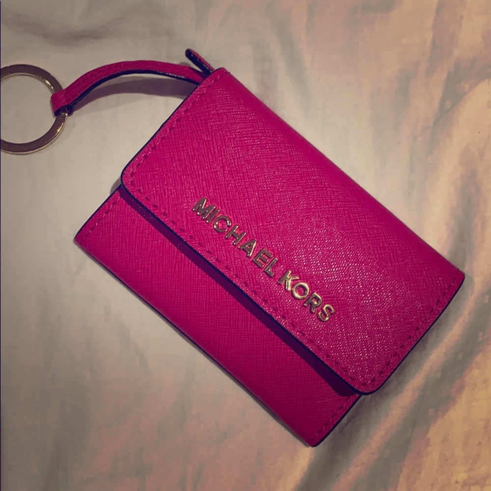 Michael Kors Hot Pink Card Case